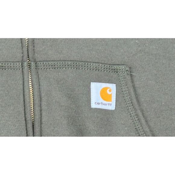 Carhartt Original‎ Fit Men's Green Full Zip Long Sleeve Hoodie Size XL - Picture 3 of 12